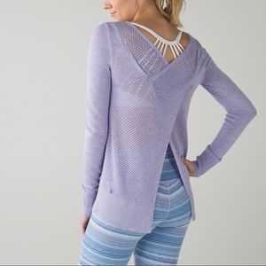 lululemon athletica Lavender Open-Back V-Neck Sweater